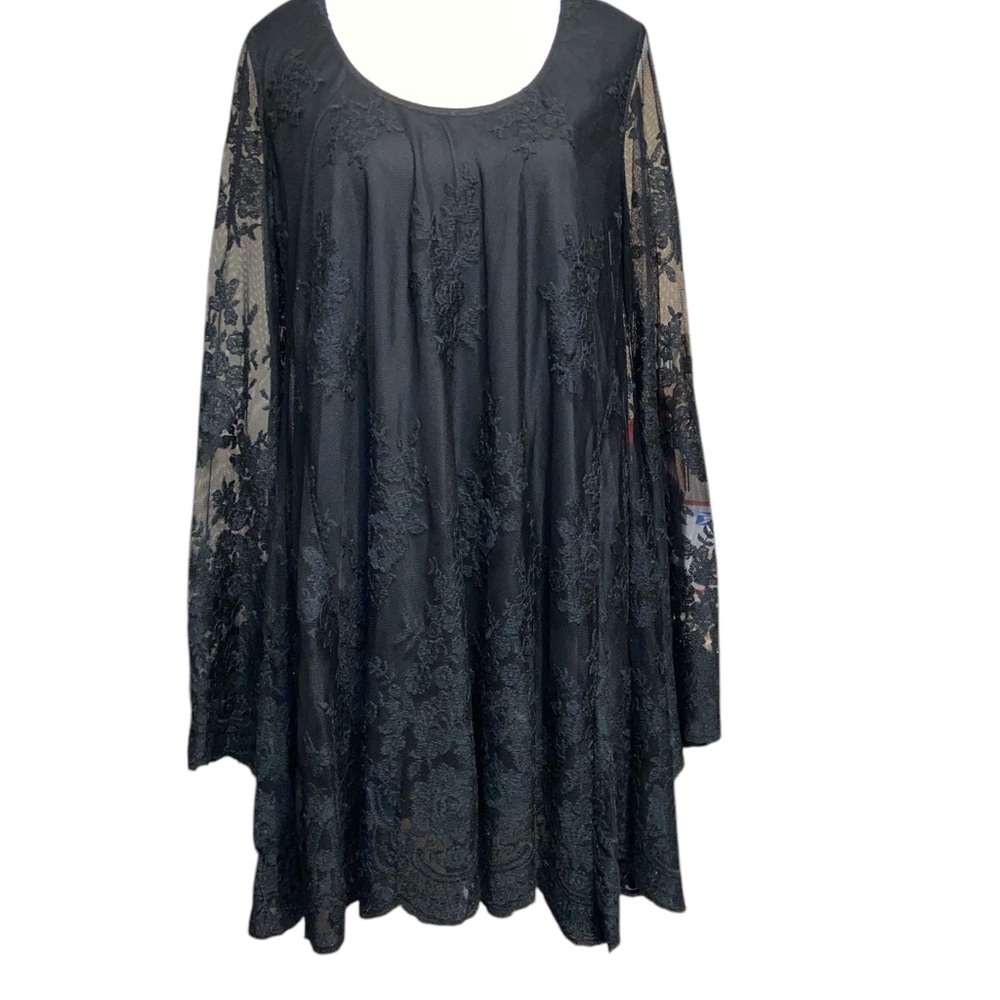 Show Me Your MuMu Black Bishop Sleeve Cocktail Dress